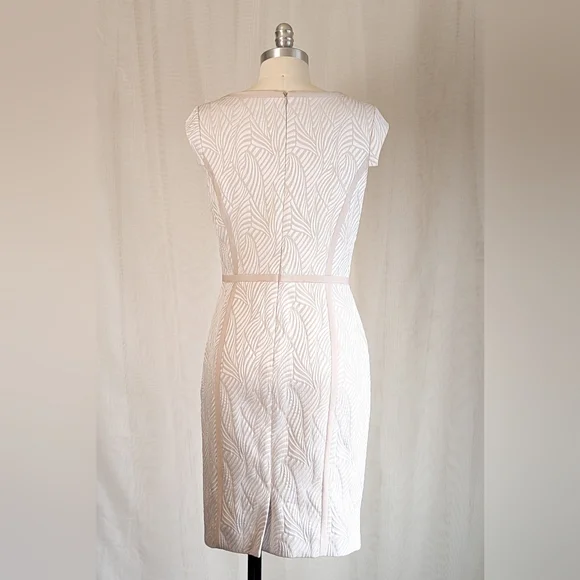 ANTONIO MELANI Cream Textured Midi Dress - Picture 3 of 6